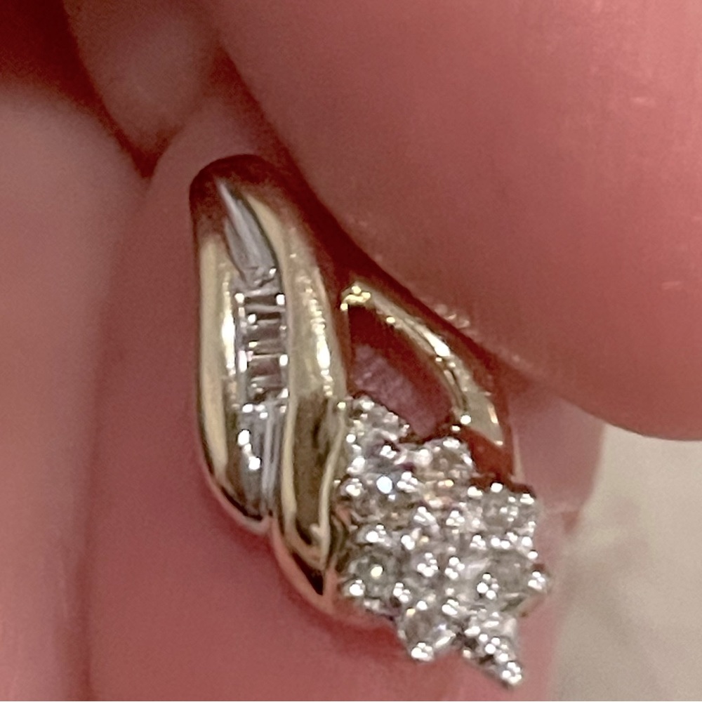 14K Gold Vermeil and CZ Pendant